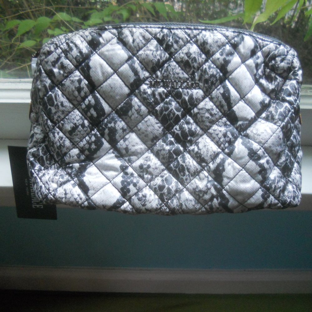 NWT MZ WALLACE Gray Snake Mica Pouch